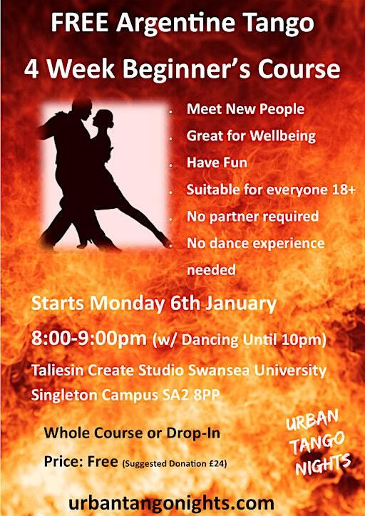 FREE 4 Week Argentine Tango Beginners Course | Taliesin Arts Centre
