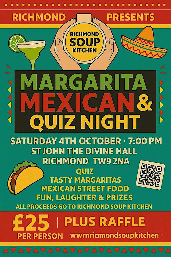 RSK Mexican, Margarita and Quiz Night | St John the Divine, Richmond