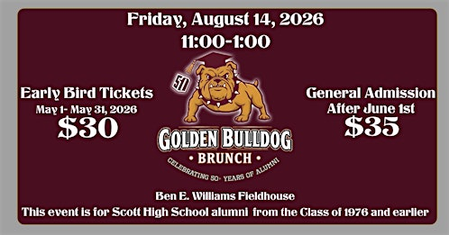 2026 Golden Bulldog Brunch | Scott High School