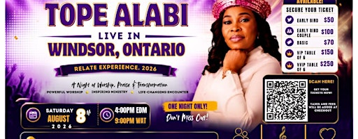 Evang. Tope Alabi Live in Canada | Serbian Centre
