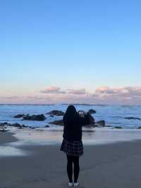 겨울바다 정석인 정동진해변에서 일몰 감상🌅
