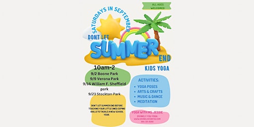 End of Summer 4 hr Yoga Demo for Kids Saturday mornings in September (Jacksonville) | 4021 Ortega Blvd