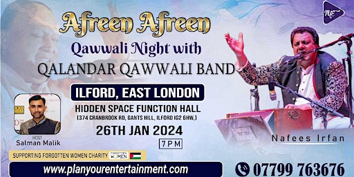 Afreen Afreen Qawwali Night with Qalandar Band Ilford East London | Hidden Space Function Hall