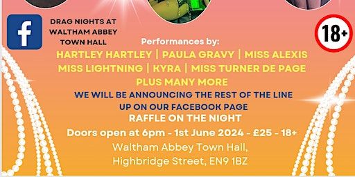 Drag night | Waltham Abbey Town hall, Highbridge Street, Waltham Abbey, UK