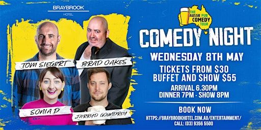 The Aussie Pub Comedy Tour LIVE at The Braybrook Hotel! | Braybrook Hotel
