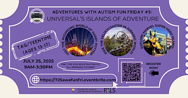 PALS: AwA  Fun Friday @ Universal (Ages 13-17) | Universal Islands of Adventure