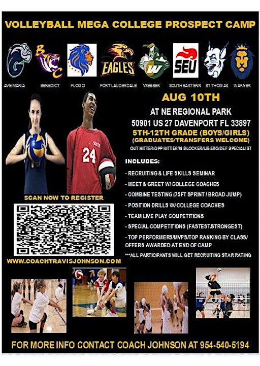 VOLLEYBALL MEGA COLLEGE PROSPECT CAMP AUG 10TH | Northeast Regional Park