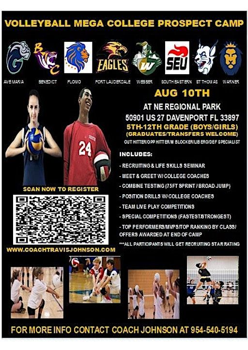 VOLLEYBALL MEGA COLLEGE PROSPECT CAMP AUG 10TH | Northeast Regional Park