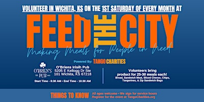 Feed The City Wichita: Making Meals for People In Need | O'Briens Irish Pub