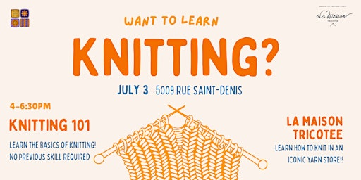 Montreal Beginner Knit Workshop | La Maison Tricotée
