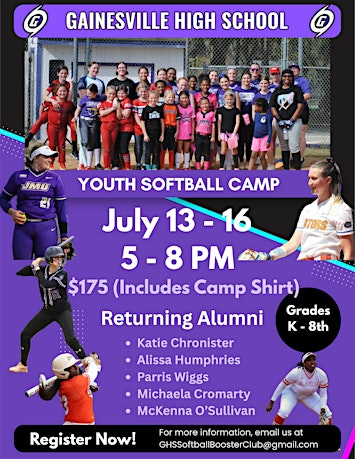Gainesville High School Youth Softball Camp 2026 | Gainesville High School