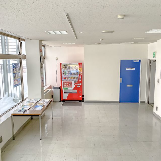 真冬の丘珠空港の展望台