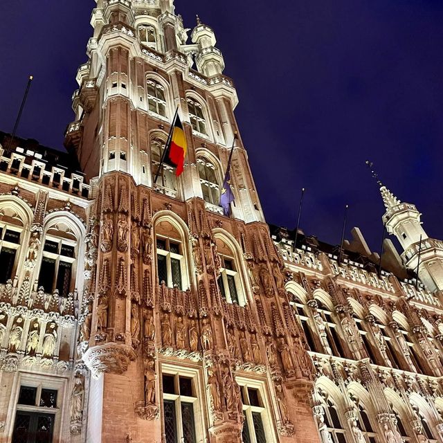 Grand Place Brussels, beautiful day & night