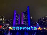 Awesome Lights Toronto Old City Hall at night