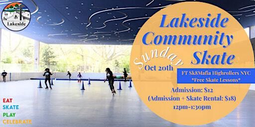 LAKESIDE COMMUNITY SKATE FT Sk8Mafia HighRollers NYC -- FREE Skate Lessons | LeFrak Center at Lakeside Prospect Park Brooklyn