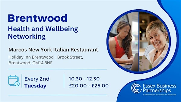 Health and Wellbeing Networking Event in Brentwood | Marco's New York Italian Brentwood