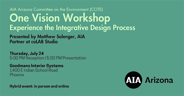 Committee on the Environment (COTE) Integrative Design Process Workshop | Goodmans