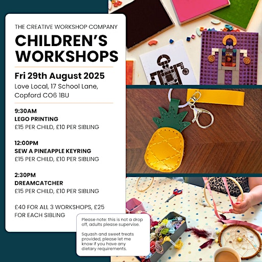 Children’s Summer Workshops - All three workshops | Love Local Essex & Suffolk