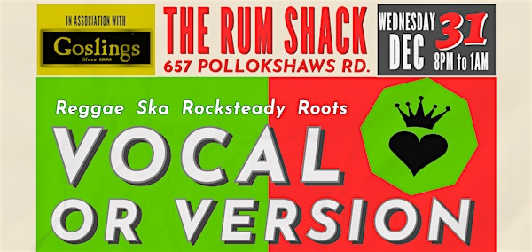 Vocal or Version NYE  - GRACE OF SPADES + JAKE MILLER + DOC MURDOC (MC) | The Rum Shack