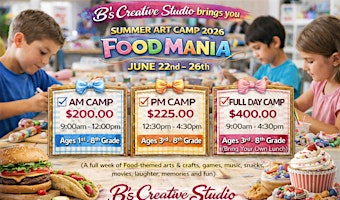 SUMMER CAMP Food Mania | B’s Creative Studio