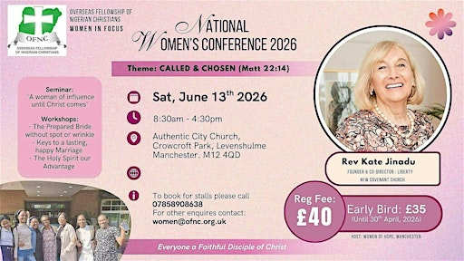 OFNC NATIONAL WOMEN'S CONFERENCE 2026 | Authentic City Church - Assemblies of God