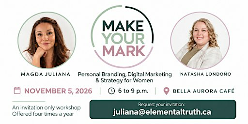Make Your Mark: Personal Branding, Digital Marketing & Strategy for Women | Bella Aurora Cafe