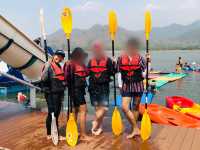 เล่นน้ำแถมพายเรือคายัคที่เขื่อนแม่งัดสมบูรณ์ชล🛶