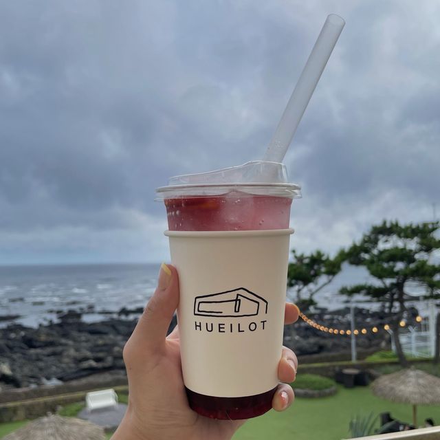 제주 바다와 돌담이 어우러지는 카페🍊