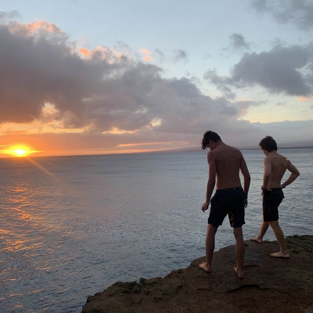 Cliff diving teenagers! 