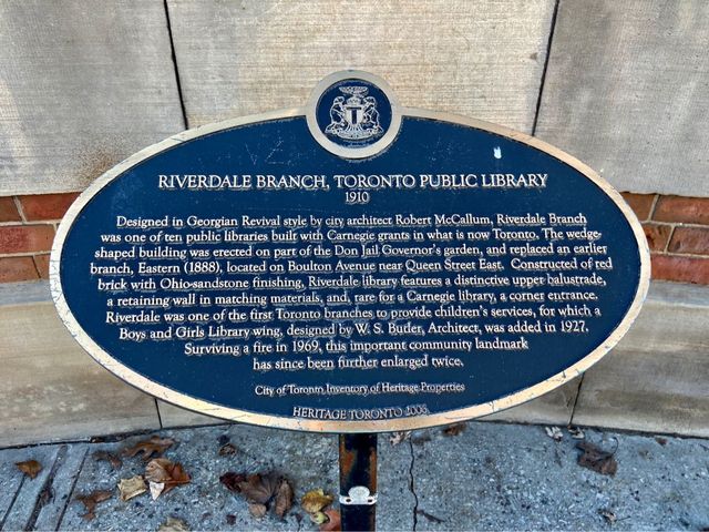 Toronto Public Library Riverdale Branch