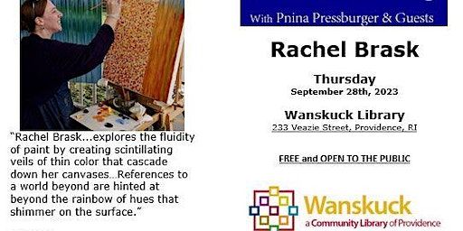 The Artists Loop with Pnina Pressburger featuring Artist Rachel Brask | Community Libraries of Providence: Wanskuck Library
