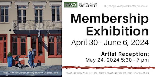 Artist Reception: Membership Exhibition | Cuyahoga Valley Art Center Inc
