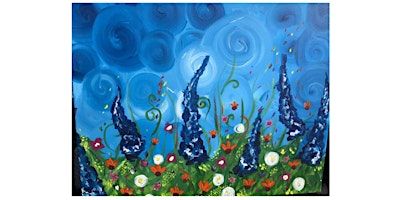 Spring Wildflowers paint and sip painting event | Back 40 Texas BBQ Restaurant & Catering