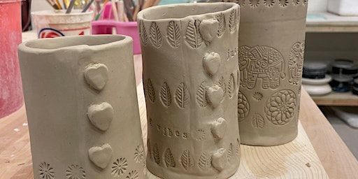 Make Your Own Stamped Clay Cup or Planter | 7801 Whitsun Dr