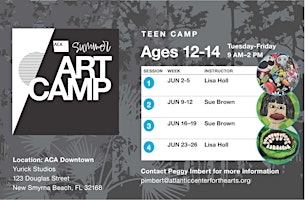 ACA Summer Teen Art Camp - Week TWO June 9-12, 2026 | ACA Yurick Studios