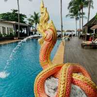 Resort with beautiful fountains 