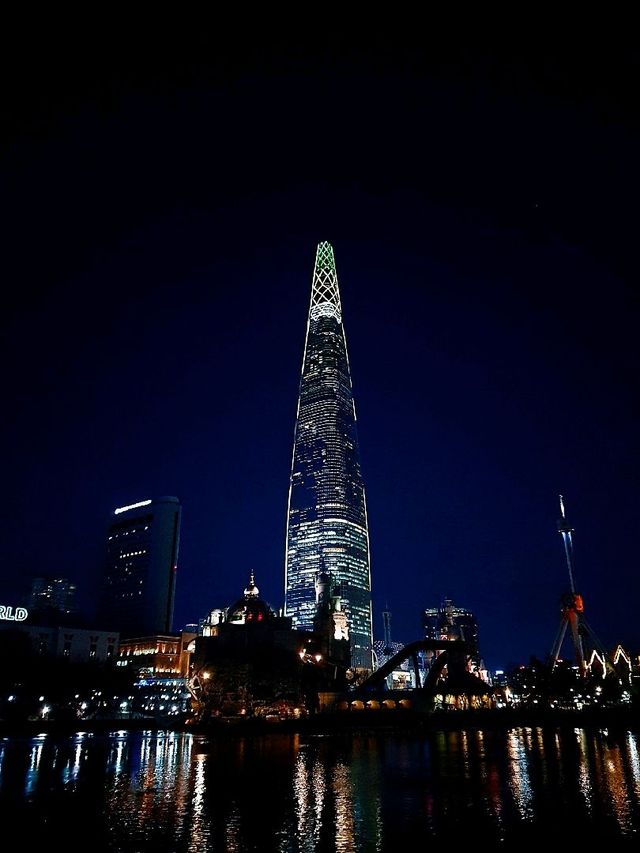 [석촌호수] 노을이 펼쳐진 롯데월드 포토존