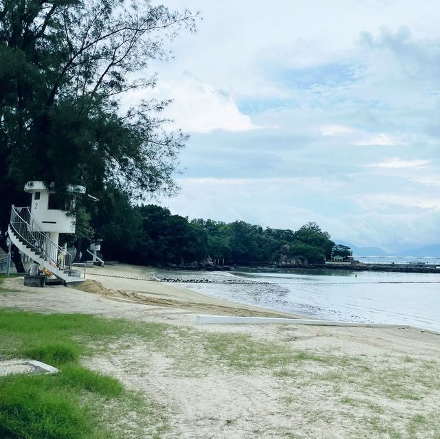 青山灣泳灘的無敵景色！