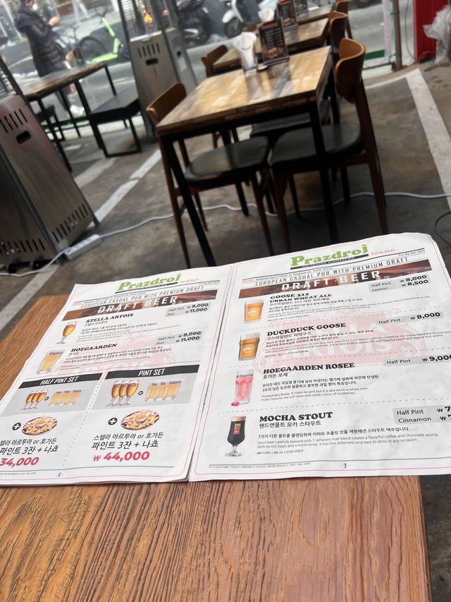 韓国/ソウル【新沙】おつまみが美味しい！広々としたビール屋さん🥹