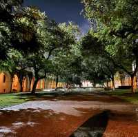 Magnificent campus of Cal Tech at night