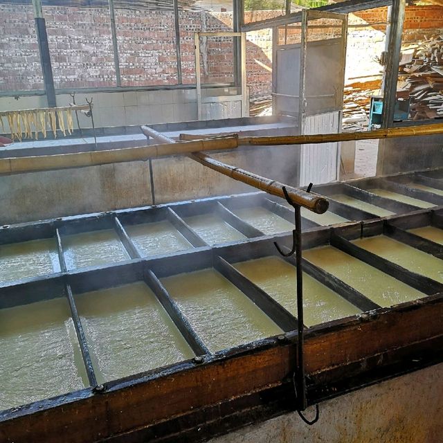 Learning ancient tofu making 