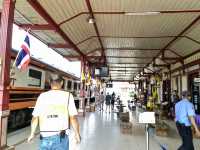 Hua Hin old and new train stations and Royal Open Air Barber Shop