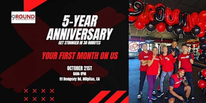 9Round Five-Year Anniversary | 91 Dempsey Road, Milpitas, CA, USA