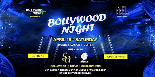 Bollywood Pulse - Bollywood Night | The Rec Room