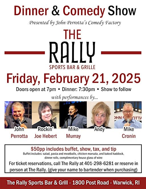 Dinner & Comedy Show!! | The Rally Sports Bar & Grille