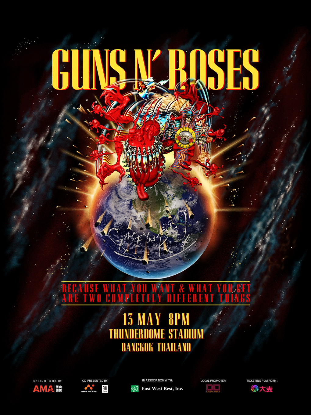 GUNS N’ROSES 2025 WORLD TOUR - 曼谷站｜演唱會 | Thunderdome Stadium(曼谷)