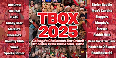 TBOX | Chicago's 29th Annual 12 Bars of Xmas/Santa Crawl | 20+ Wrigley Bars | Wrigleyville's Best Bars (Full List in Event Description)