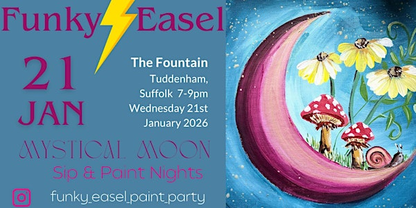 Sip & Paint Night at The Fountain, Tuddenham: Mystical Moon | The Fountain