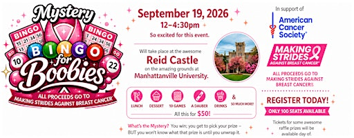 Mystery Bingo For Boobies | Reid Castle Events