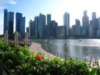 Jogging round Marina Boulevard